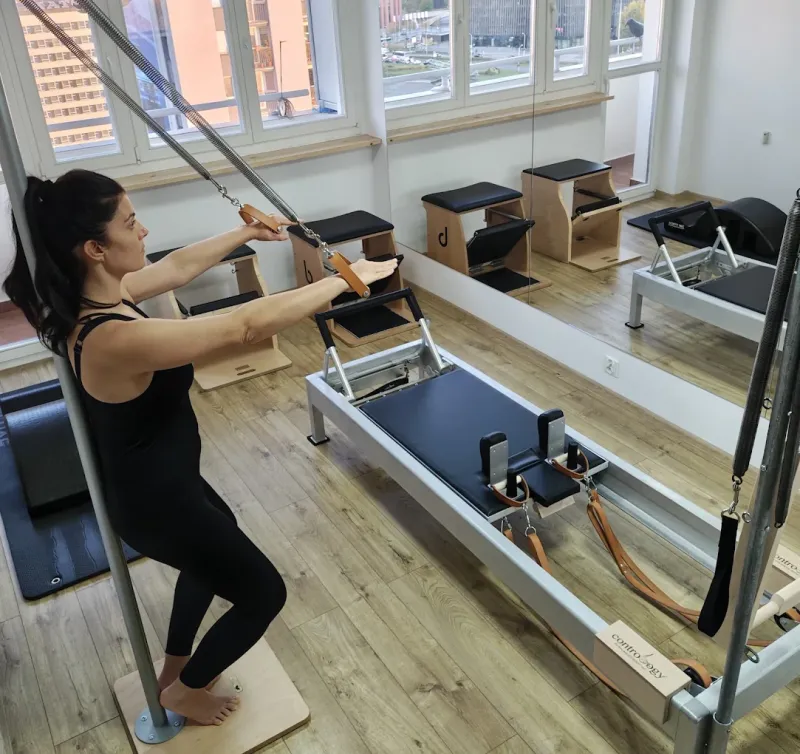 A Reformer Pilates workout at NYSY Studios in central Athens