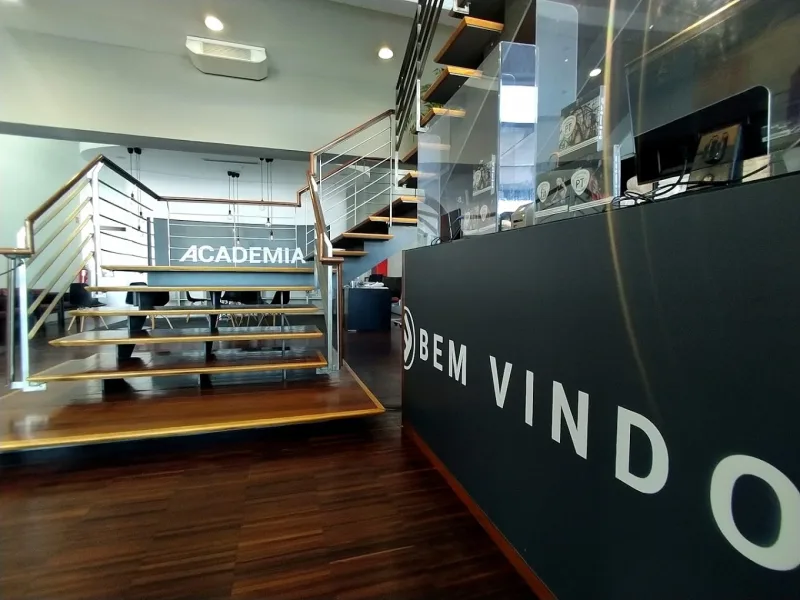 The gym floor at Academia Life Club in Lisbon