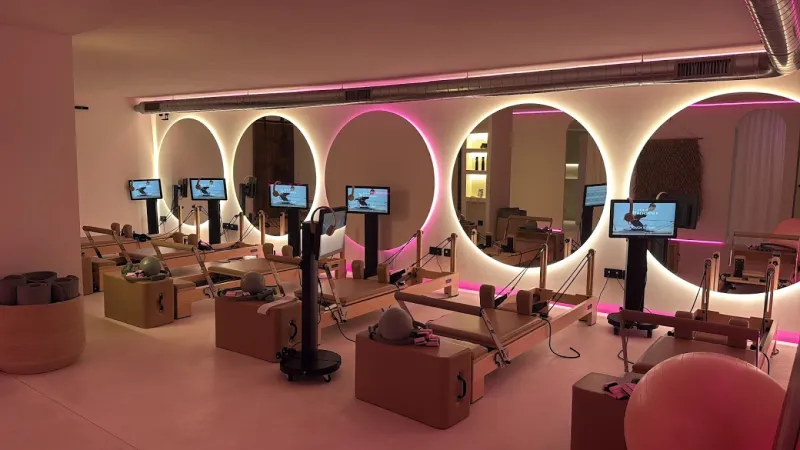 Reformers with interactive screens at Flow Up Palma in the old town